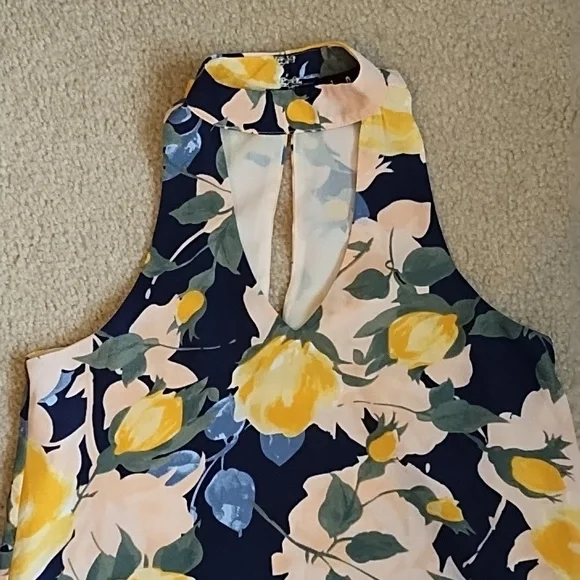 Lulu's Yellow and Blue Floral Mini Dress EUC - Picture 3 of 9